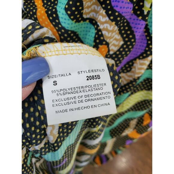 Just Love Women Multicolor Polyester Halter Neck Off Shoulder Long Maxi Dress S - Picture 10 of 12